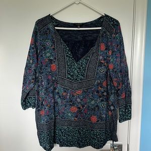 3/4 sleeve Lucky Brand 1x top